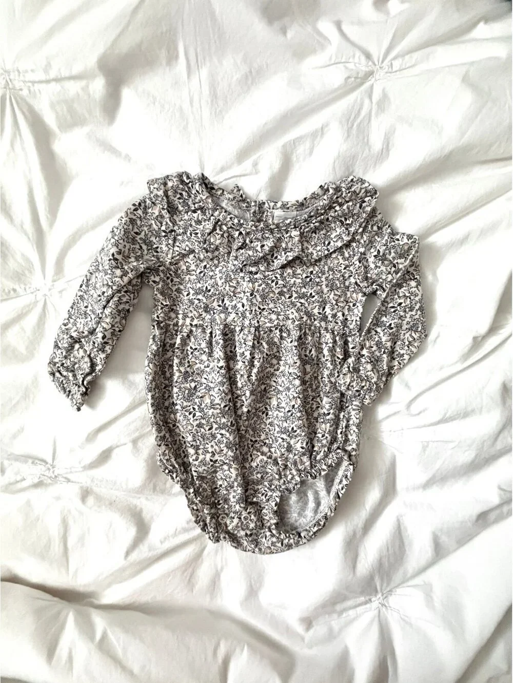 Carter’s Soft Floral Ruffle Bubble Romper